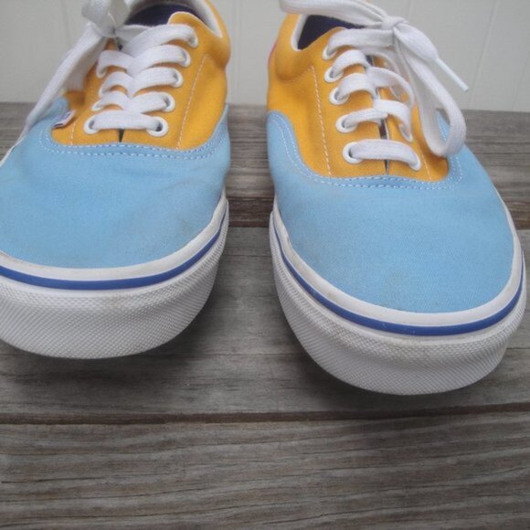 Vans Men's Shoes ERA CANVAS 'COLOR BLOCK Blue Pink and Orange 10.5 - Picture 2 of 7